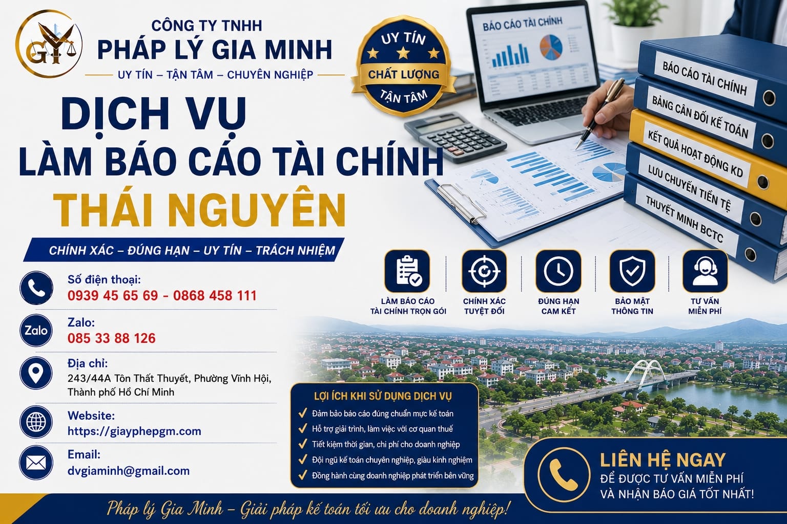Dịch vụ làm báo cáo tài chính Thái Nguyên