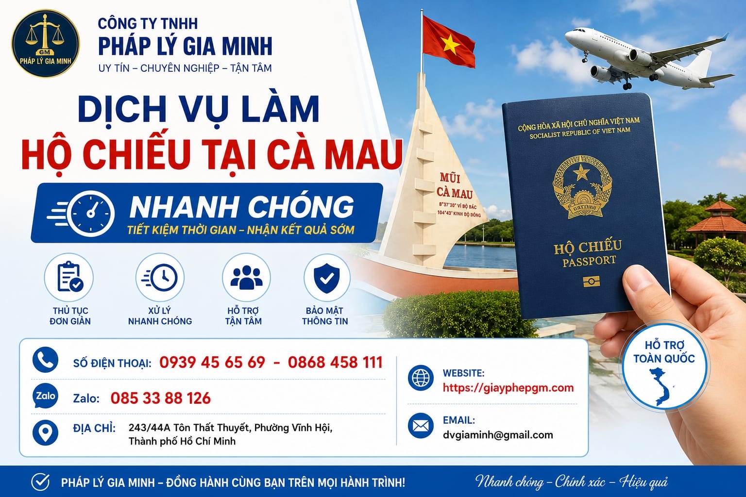 Dịch vụ làm hộ chiếu tại Cà Mau mới nhất – Nhanh chóng, Uy tín 5 Dịch vụ làm hộ chiếu tại Cà Mau nhanh chóng