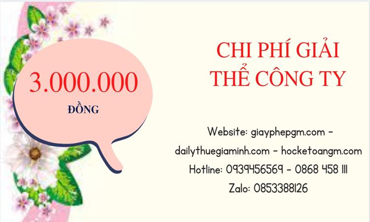 Bảng giá giải thể công ty doanh nghiệp tại Hải Dương 