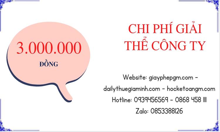 Bảng giá giải thể công ty doanh nghiệp tại Hòa Bình 