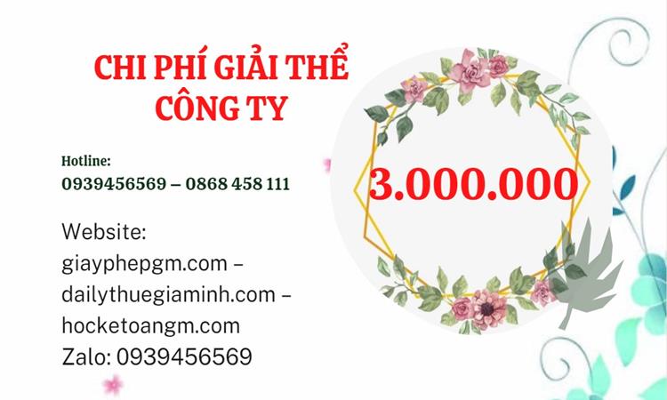 Bảng giá giải thể công ty doanh nghiệp tại Huyện Bình Chánh