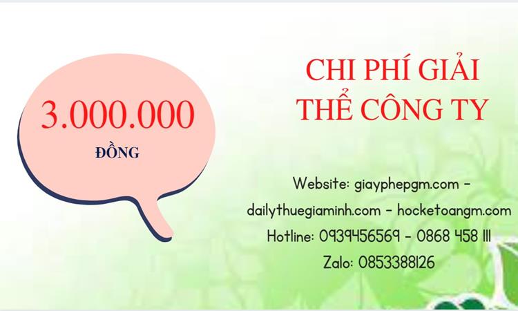 Bảng giá giải thể công ty doanh nghiệp tại Huyện Cần Giờ