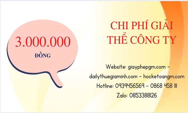 Bảng giá giải thể công ty doanh nghiệp tại Huyện Kim Bảng 
