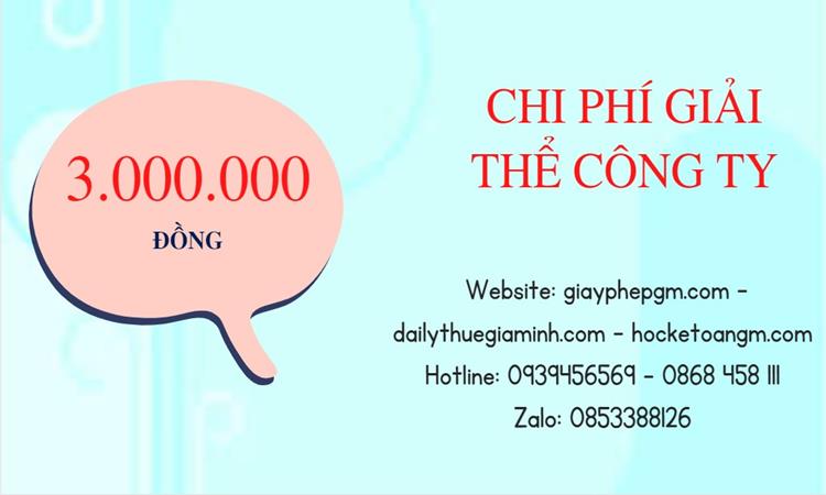 Bảng giá giải thể công ty doanh nghiệp tại Huyện Lý Nhân 