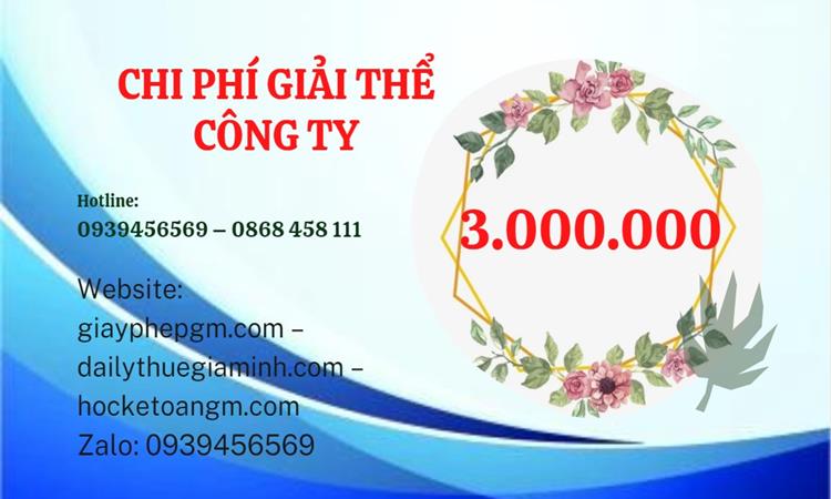 Bảng giá giải thể công ty doanh nghiệp tại Huyện Nhà Bè