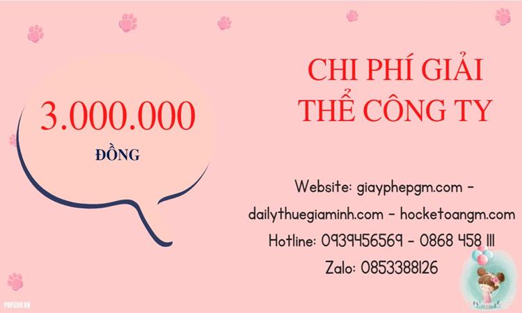 Bảng giá giải thể công ty doanh nghiệp tại Huyện Phù Cừ 
