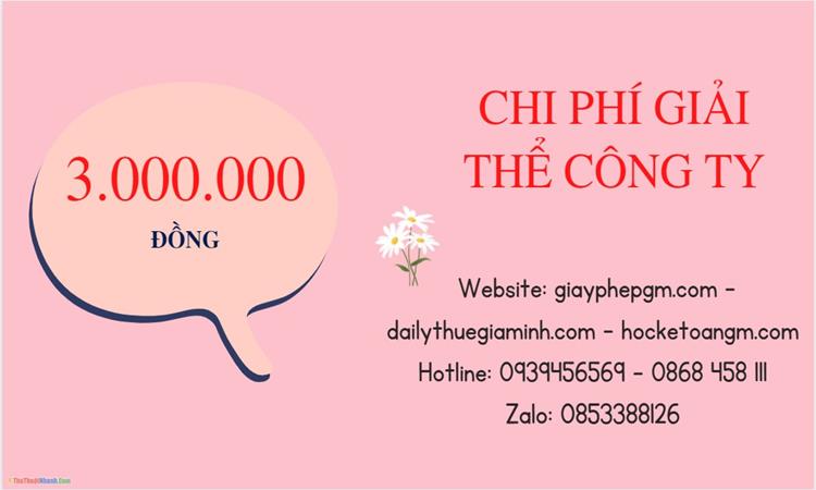 Bảng giá giải thể công ty doanh nghiệp tại Huyện Tiên Lữ 