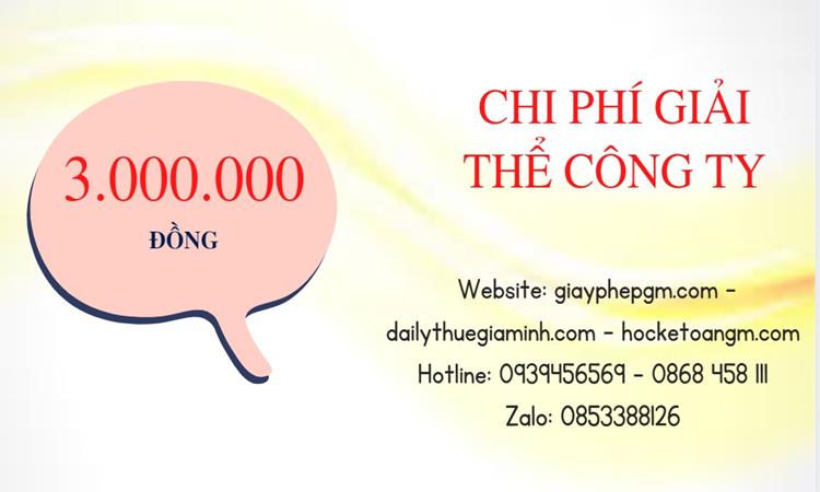 Bảng giá giải thể công ty doanh nghiệp tại Huyện Văn Giang 