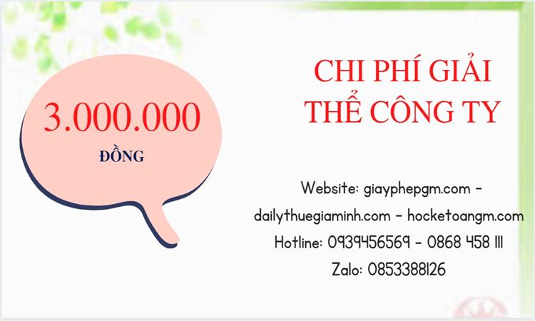 Bảng giá giải thể công ty doanh nghiệp tại Huyện Yên Mỹ