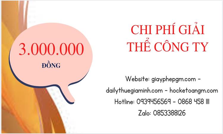 Bảng giá giải thể công ty doanh nghiệp tại Phú Thọ 