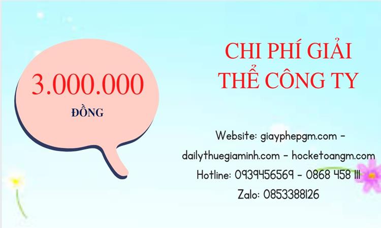 Bảng giá giải thể công ty doanh nghiệp tại Quận Gò Vấp