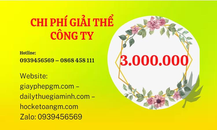 Bảng giá giải thể công ty doanh nghiệp tại Quận Phú Nhuận