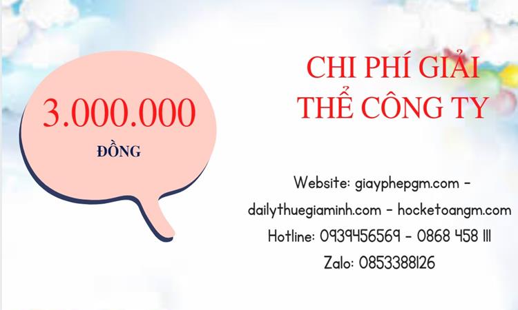 Bảng giá giải thể công ty doanh nghiệp tại Quận Tân Bình
