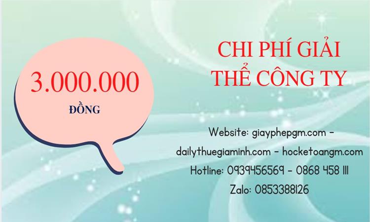Bảng giá giải thể công ty doanh nghiệp tại Thị Xã Duy Tiên 
