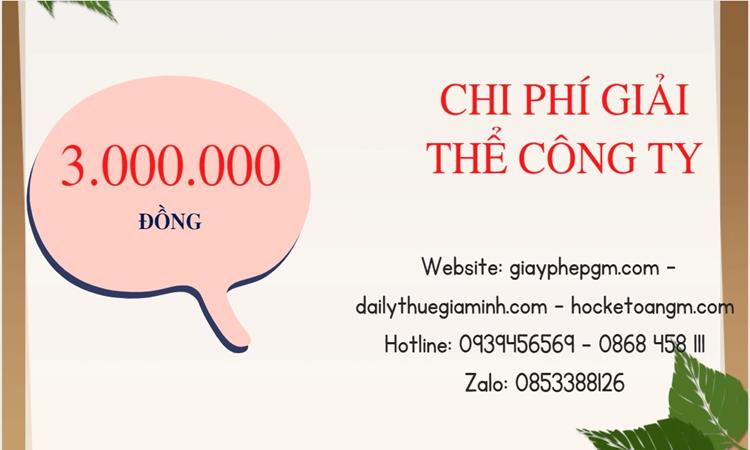 Bảng giá giải thể công ty doanh nghiệp tại Thị Xã Mỹ Hào 
