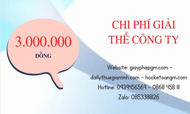 Bảng giá giải thể công ty doanh nghiệp tại TP Hải Phòng
