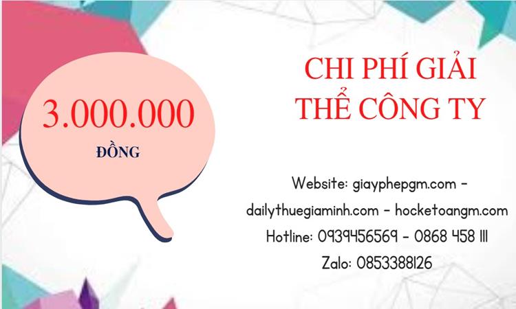 Bảng giá giải thể công ty doanh nghiệp tại Yên Bái 