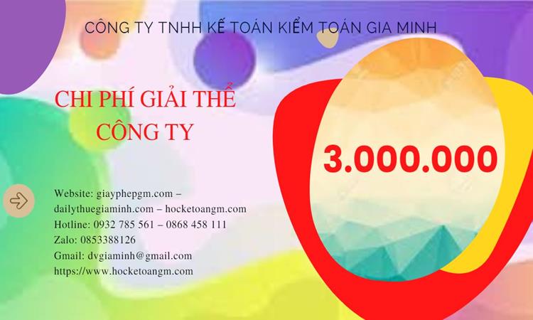 Bảng giá giải thể công ty tại An Giang