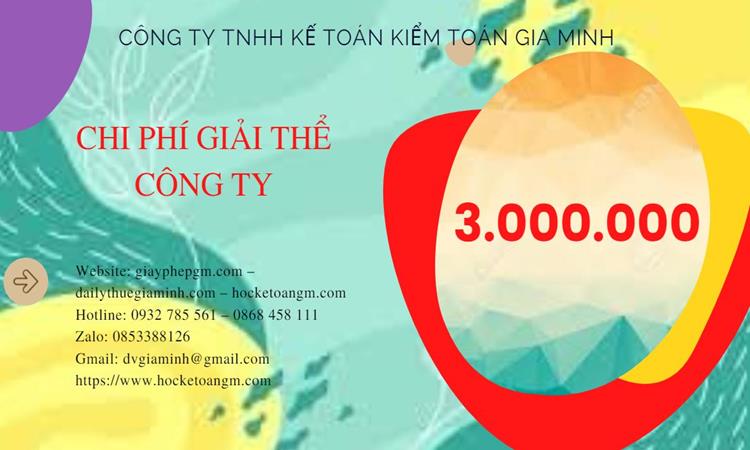 Bảng giá giải thể công ty tại Bắc Giang