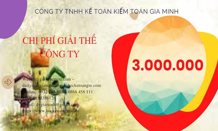 Bảng giá giải thể công ty tại Bắc Ninh