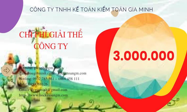 Bảng giá giải thể công ty tại Bình Phước