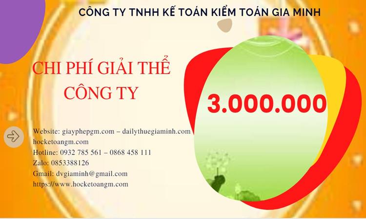 Bảng giá giải thể công ty tại Hải Dương