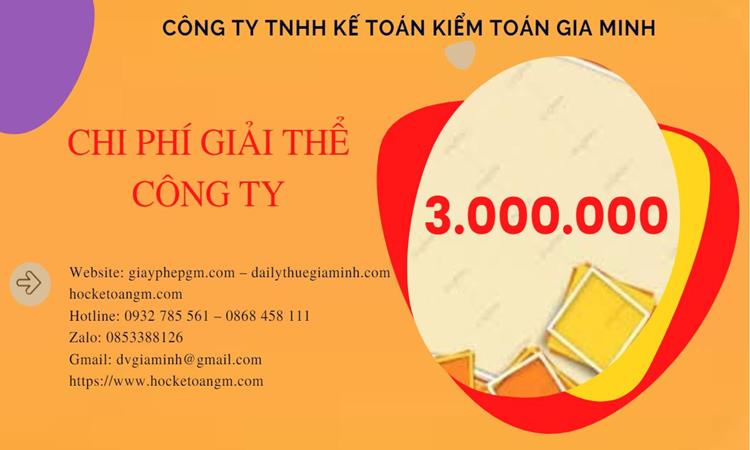 Bảng giá giải thể công ty tại Hải Phòng