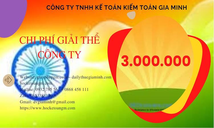 Bảng giá giải thể công ty tại Hòa Bình