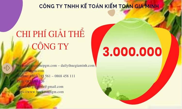 Bảng giá giải thể công ty tại Khánh Hòa