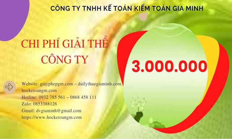 Bảng giá giải thể công ty tại Kon Tum