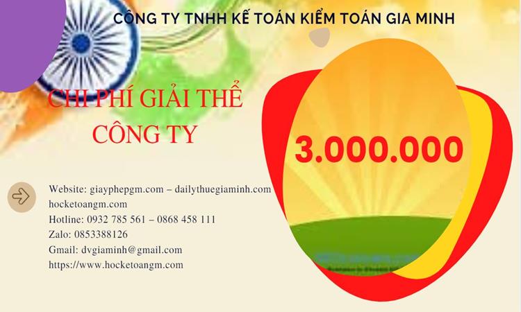 Bảng giá giải thể công ty tại Lào CaiBảng giá giải thể công ty tại Lào Cai