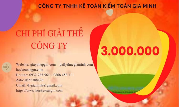 Bảng giá giải thể công ty tại Nghệ An
