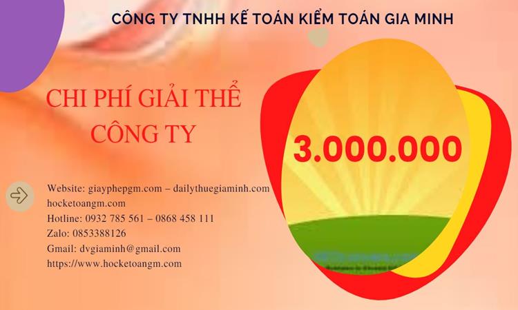 Bảng giá giải thể công ty tại Phú Yên