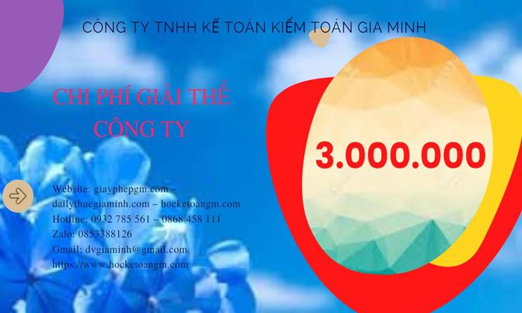 Bảng giá giải thể công ty tại Quảng Bình