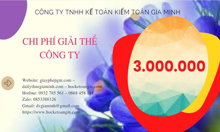 Bảng giá giải thể công ty tại Quảng Nam