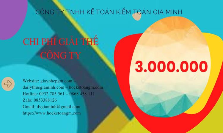 Bảng giá giải thể công ty tại TP Hải Phòng