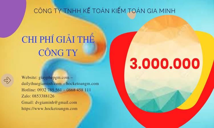 Bảng giá giải thể công ty tại Yên Bái