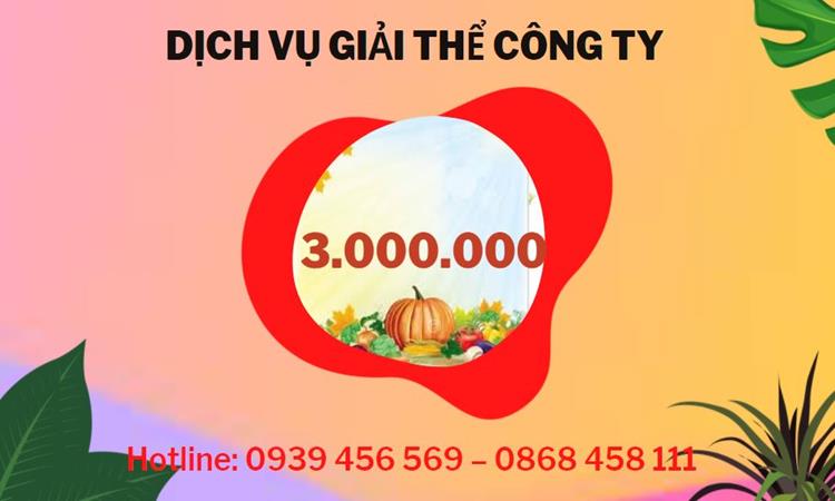 Bảng giá giải thể công ty uy tín trọn gói tại Thái Nguyên