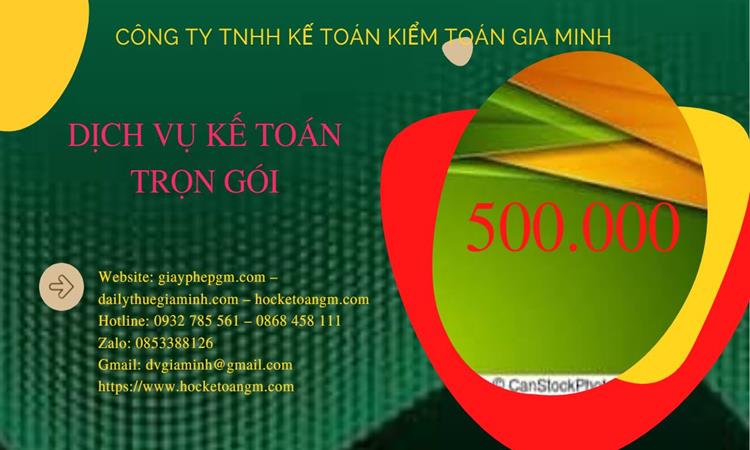 Bảng giá kế toán thuế tại Huyện An Lão