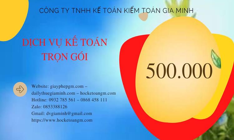 Bảng giá kế toán thuế tại Quận Hoàng Mai