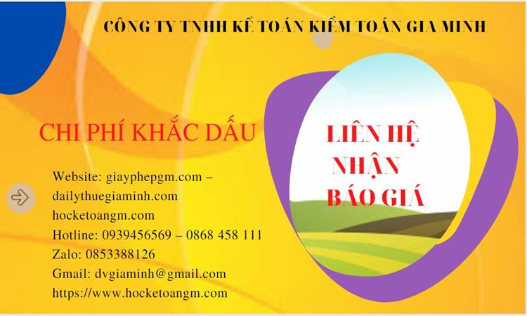 Bảng giá khắc dấu lấy ngay tại Huế 