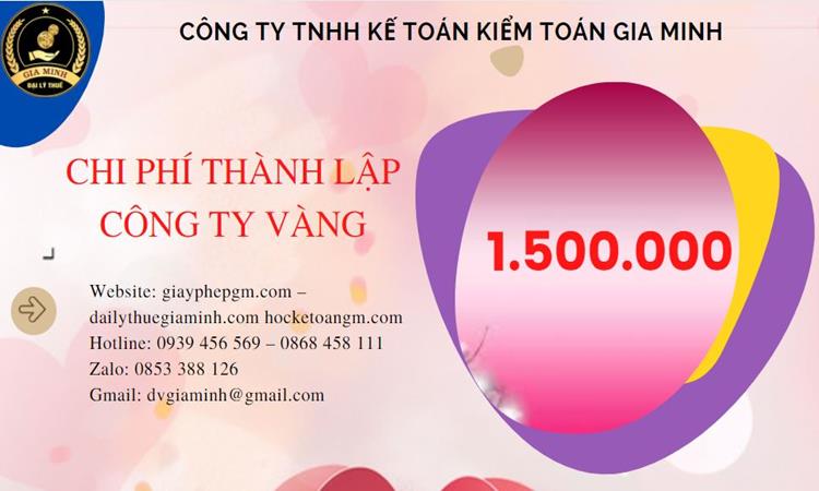 Bảng giá thành lập công ty vàng bạc tại Đắk Lắk 