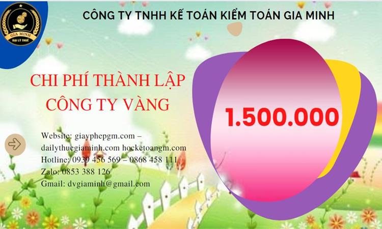 Thủ tục thành lập công ty vàng bạc tại Hà Nam 5 Bảng giá thành lập công ty vàng bạc tại Hà Nam