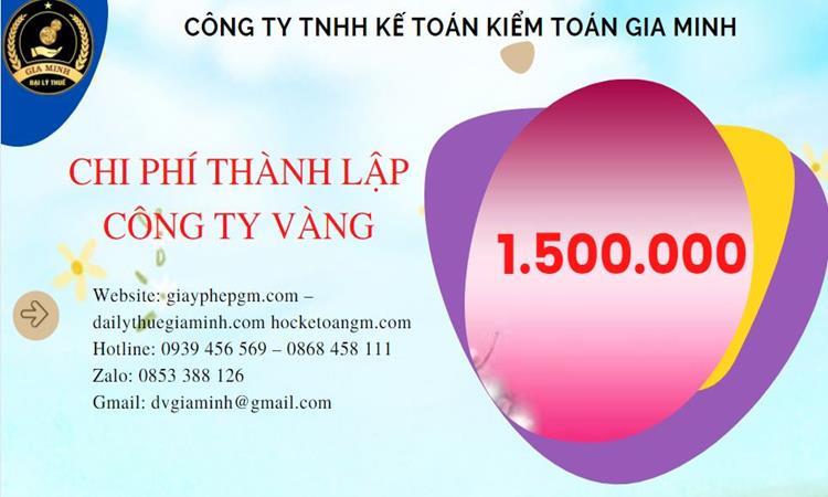 Thủ tục thành lập công ty vàng bạc tại Hà Tĩnh 5 Bảng giá thành lập công ty vàng bạc tại Hà Tĩnh