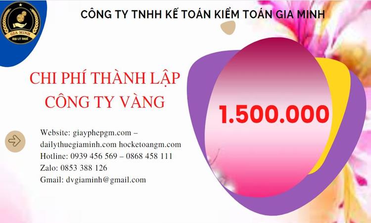 Bảng giá thành lập công ty vàng bạc tại Huyện Ân Thi 