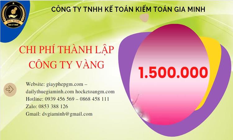 THỦ TỤC THÀNH LẬP CÔNG TY VÀNG BẠC TẠI HUYỆN BÌNH LỤC 5 Bảng giá thành lập công ty vàng bạc tại Huyện Bình Lục