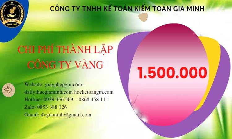 Bảng giá thành lập công ty vàng bạc tại Huyện Cờ Đỏ 
