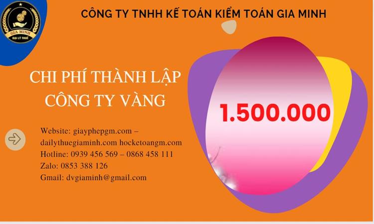 Bảng giá thành lập công ty vàng bạc tại Huyện Gia Lâm 