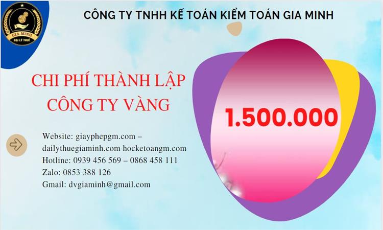 Bảng giá thành lập công ty vàng bạc tại Huyện Mỹ Đức 