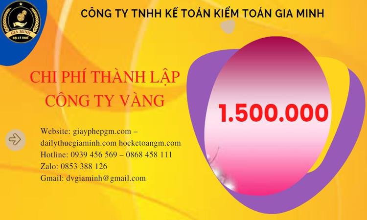 Bảng giá thành lập công ty vàng bạc tại Huyện Phú Xuyên 